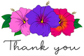 Hibiscus Thank You - Violet Sunset